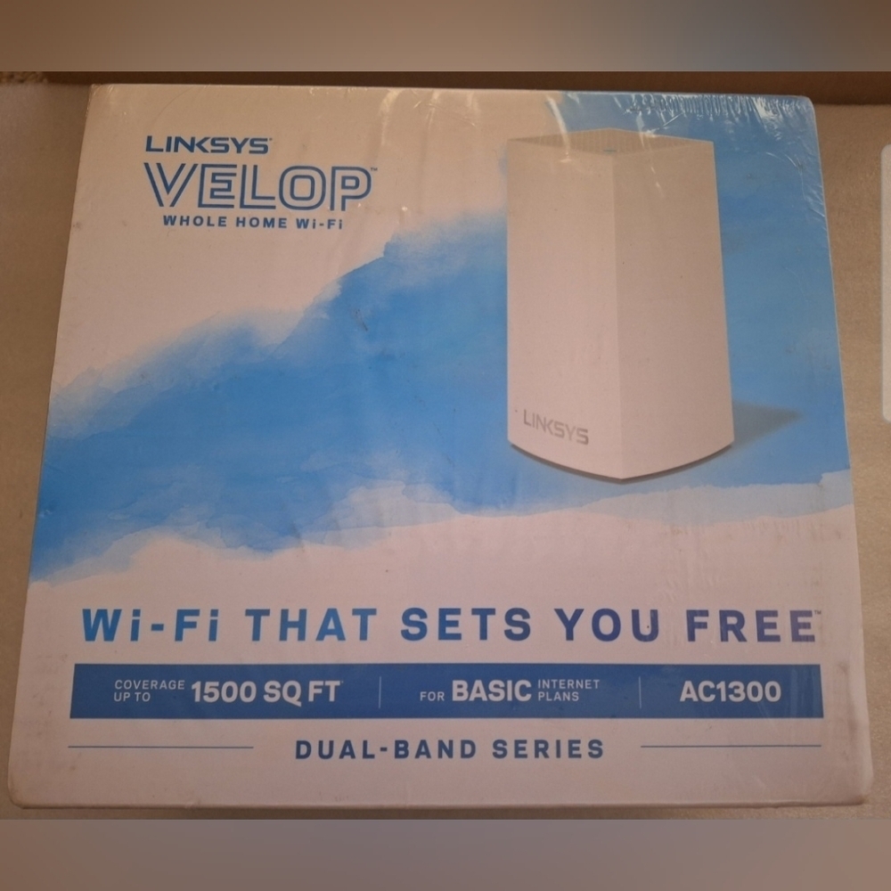 Linksys Velop Home WiFi System, 1,500 Sq. ft Coverage AC1300 WHW0101